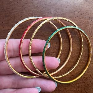 4 bangle bracelets